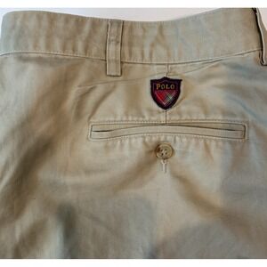 Polo Golf Ralph Lauren Men's‎ Pleated Khaki Tan Cuffed Pants 38x34 100% Cotton